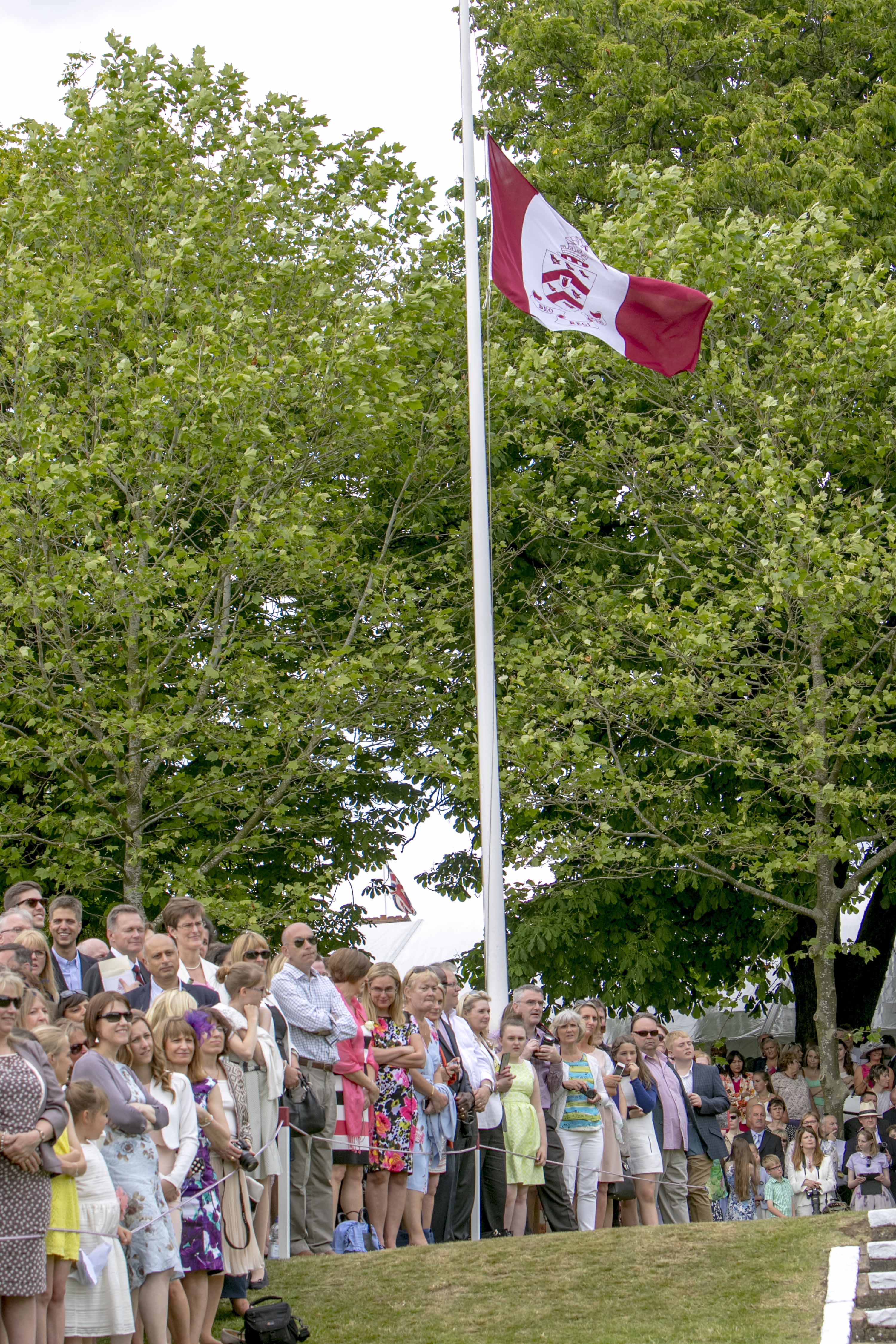 Commemoration Day 2015: The School flag during Call Over
